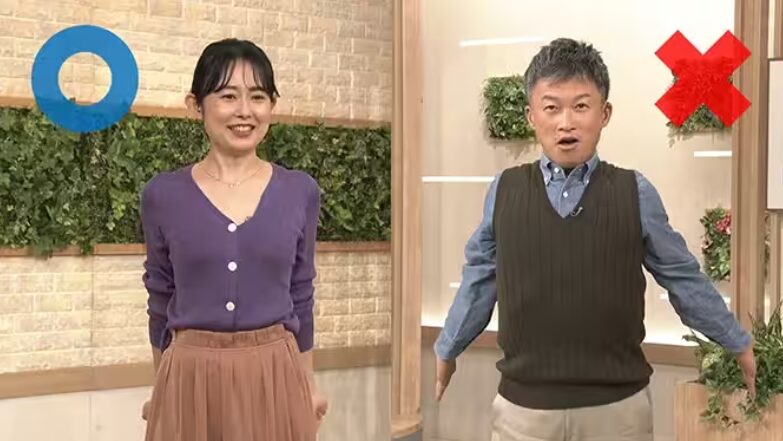 両腕を体の後ろへもっていき、猫背をチェックする方法